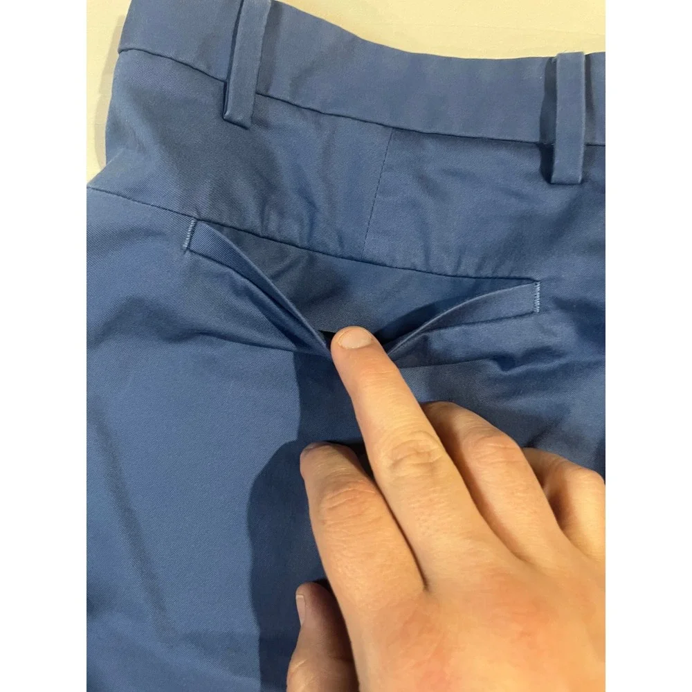 Banana Republic Emerson Shorts Mens 32 Blue Flat Front‎ Chino Straight Leg